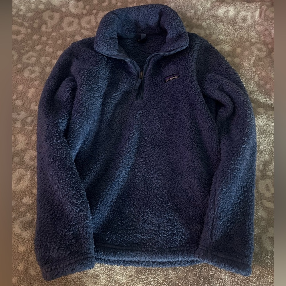 Patagonia blue quarter zip fleece